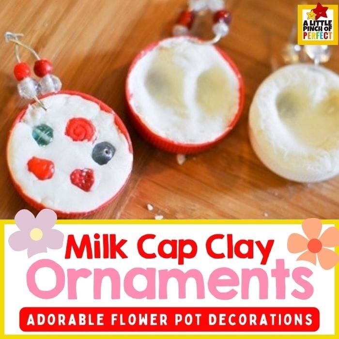 DIY Milk Cap Clay Ornaments: Adorable Flower Pot Decorations for Kids