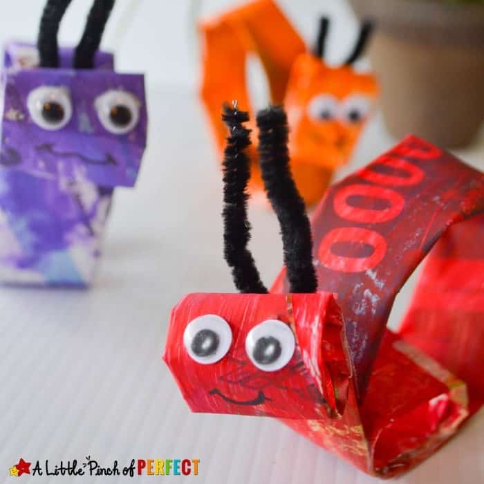 Spiral Snail Newspaper Kids Craft: An easy craft for kids to paint and create