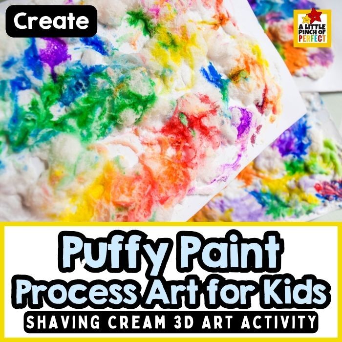 Puffy Paint Process Art for Kids: 3D Art Activity