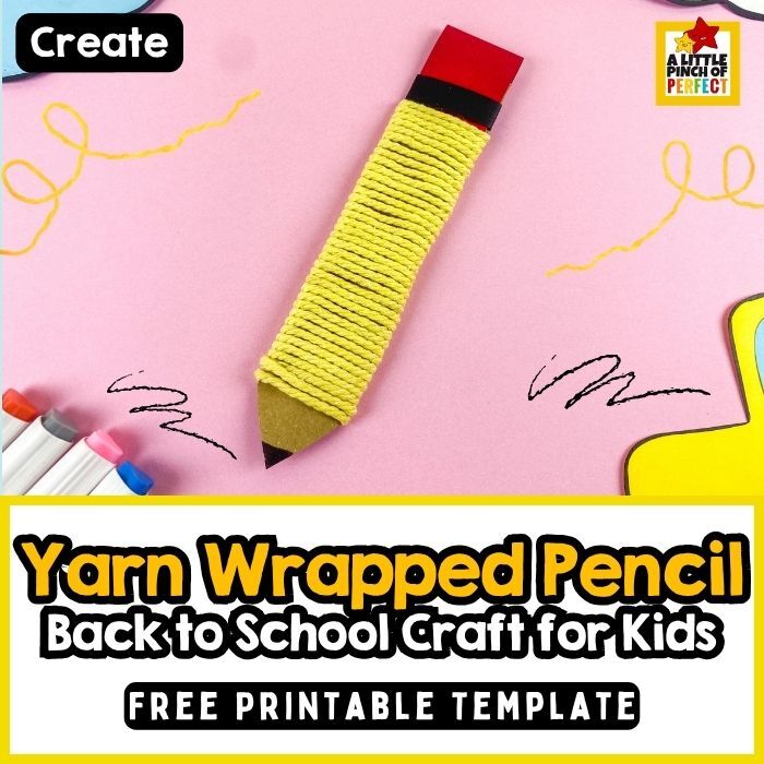 Yarn Wrapped Pencil Craft for Kids: Easy and Fun for Back to School