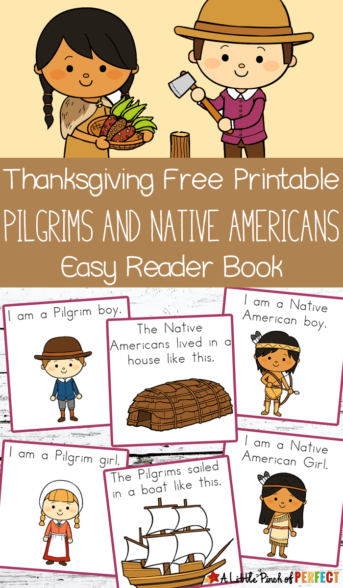 Thanksgiving Free Printable Easy Reader Book A Little Pinch of Perfect 6 thanksgiving color and read book: free printable kids activity - a